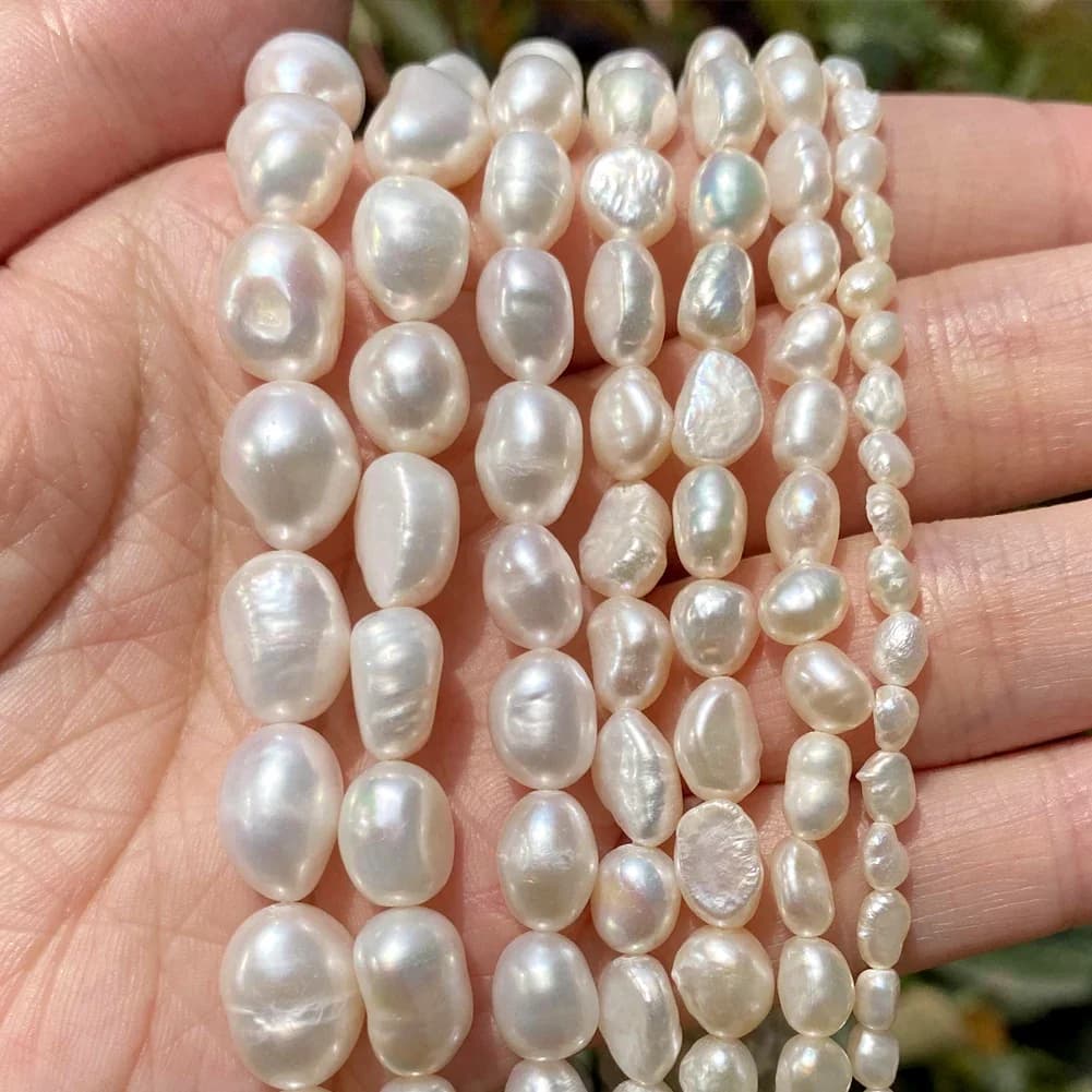 Perles d'eau douce naturelles de haute qualité, poinçon de forme irrégulière, perles amples pour la fabrication de bijoux, collier et Bracelet à faire soi-même
