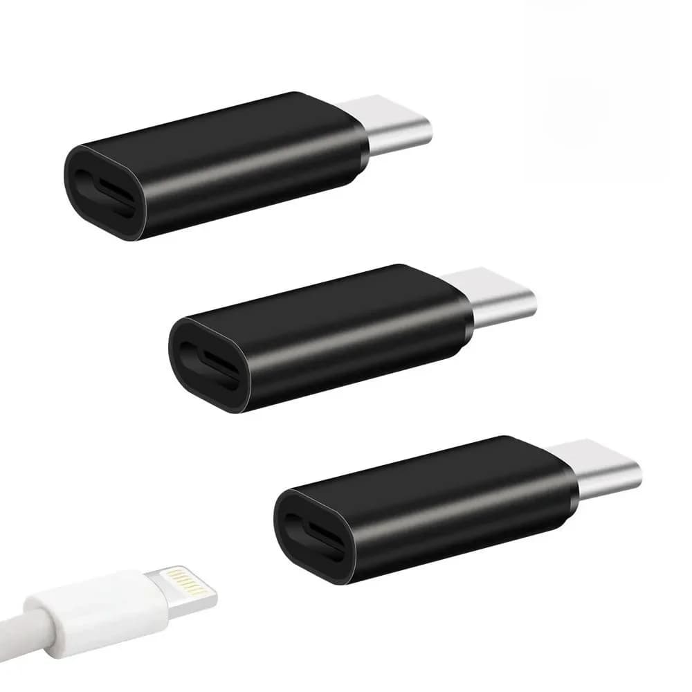 Adaptateur USB Type C vers Pluie en Métal, Convertisseur de Prise USB vers iOS, pour Samsung Galaxy S9 S10 S20 Plus IPhone 11 Pro Max X 7 8, 3 Pièces