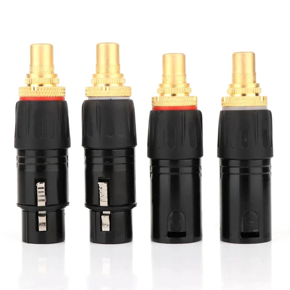 NUTRIK-Adaptateur de prise XLR mâle vers RCA femelle, plaqué or, prise RCA, prise de câble XLR vers RCA femelle, 2 pièces