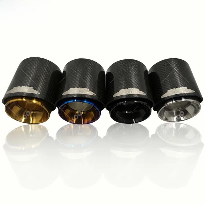 Véritable embout d'échappement SUMSOO 1 pièce en chrome noir et fibre de carbone, compatible avec Mini Cooper R55 R56 R57 R58 R59 R60 R61