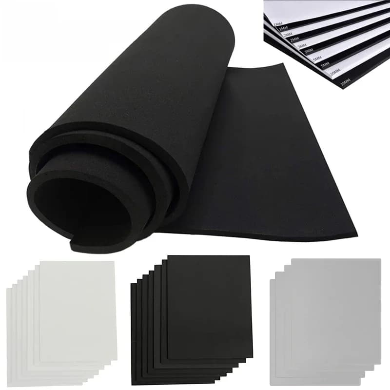 Feuilles de mousse Eva d'épaisseur 1mm2mm3mm5mm10mm, 1 pièce, absorbe le bruit, feuilles artisanales en mousse Eva, matériel de fabrication de modèles faits à la main