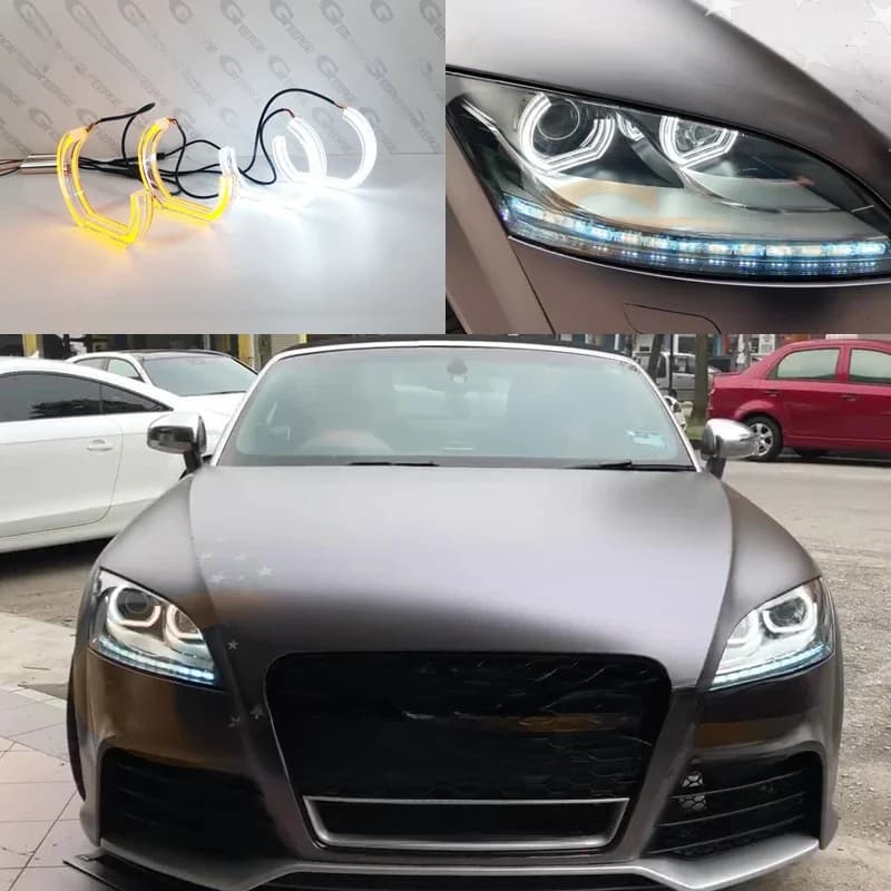 Kit Yeux d'Ange LED Ultra Lumineux, Anneaux Halo, Lumière du Jour, Accessoires de Voiture pour AUDI TT Mk2 8J 2006 2007 - 2012 2013 2014