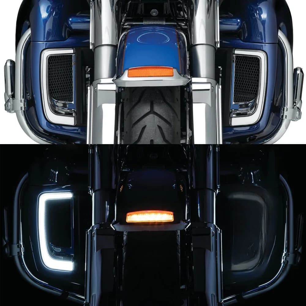 Carénage LED pour motos, grilles inférieures, lumières pour Touring 2014 – 2019 CVO Street Glide Electra Road Glide Ultra FLHTK Ultra Limited