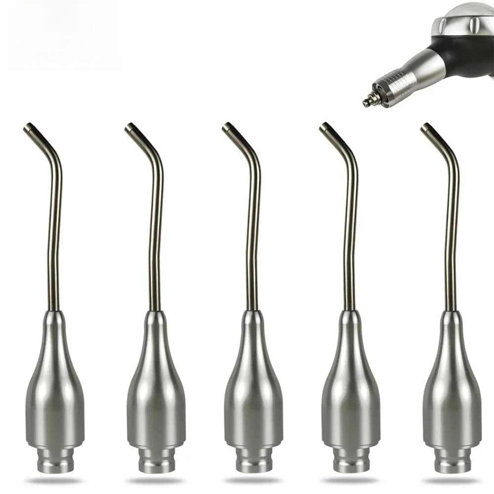 Lot de 5 embouts de jet de prophy dentaire, buses de polisseur à air, embouts de prophy à flux d'air pour pièce à main, stylo de blanchiment dentaire