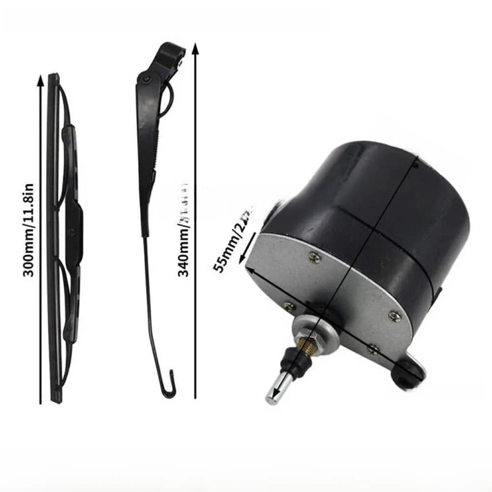 Moteur d'essuie-glace universel 12V avec bras et lame pour caravane de bateau de pêche 01287358 7731000001 0390506510 Accessoires de voiture