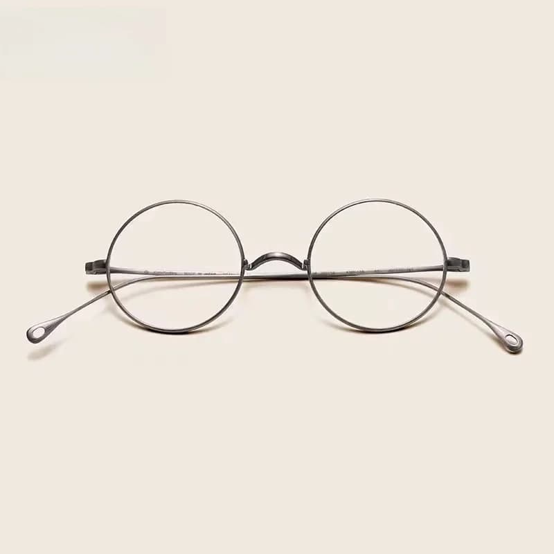 Petites lunettes rondes classiques faites à la main japonaises pour hommes et femmes, monture en titane ultralégère, lunettes de myopie, sans coussin de nez