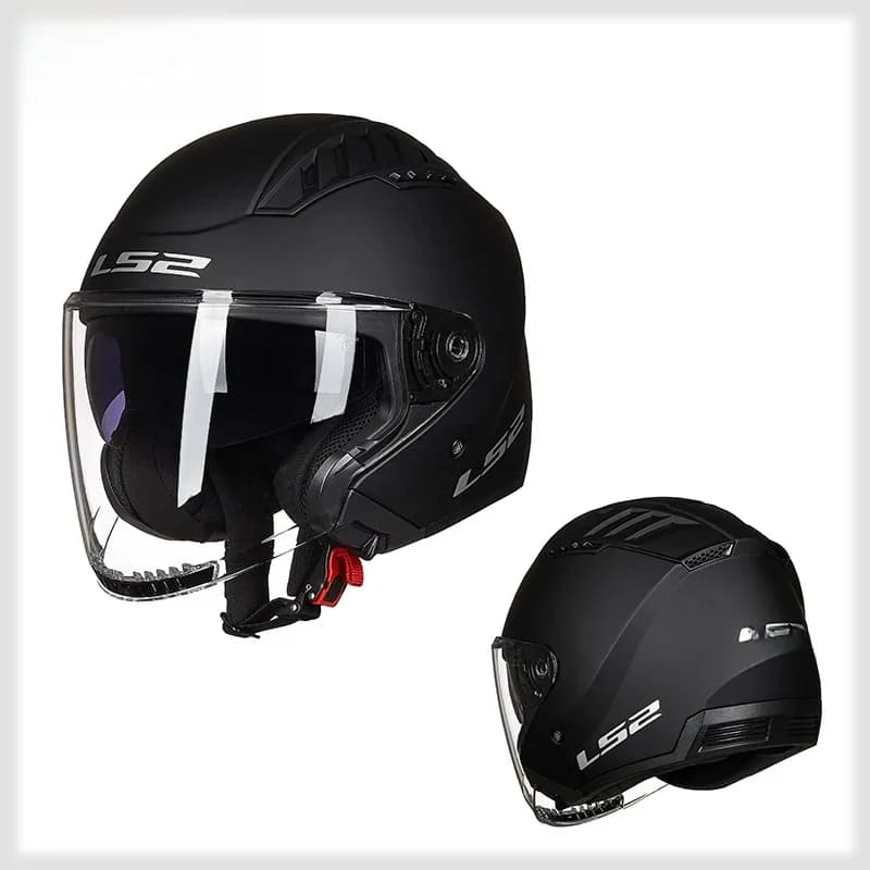 Casque de moto rétro LS2 Of600, casque ouvert LS2 Copter, scooter vintage avec double visière, casque moto