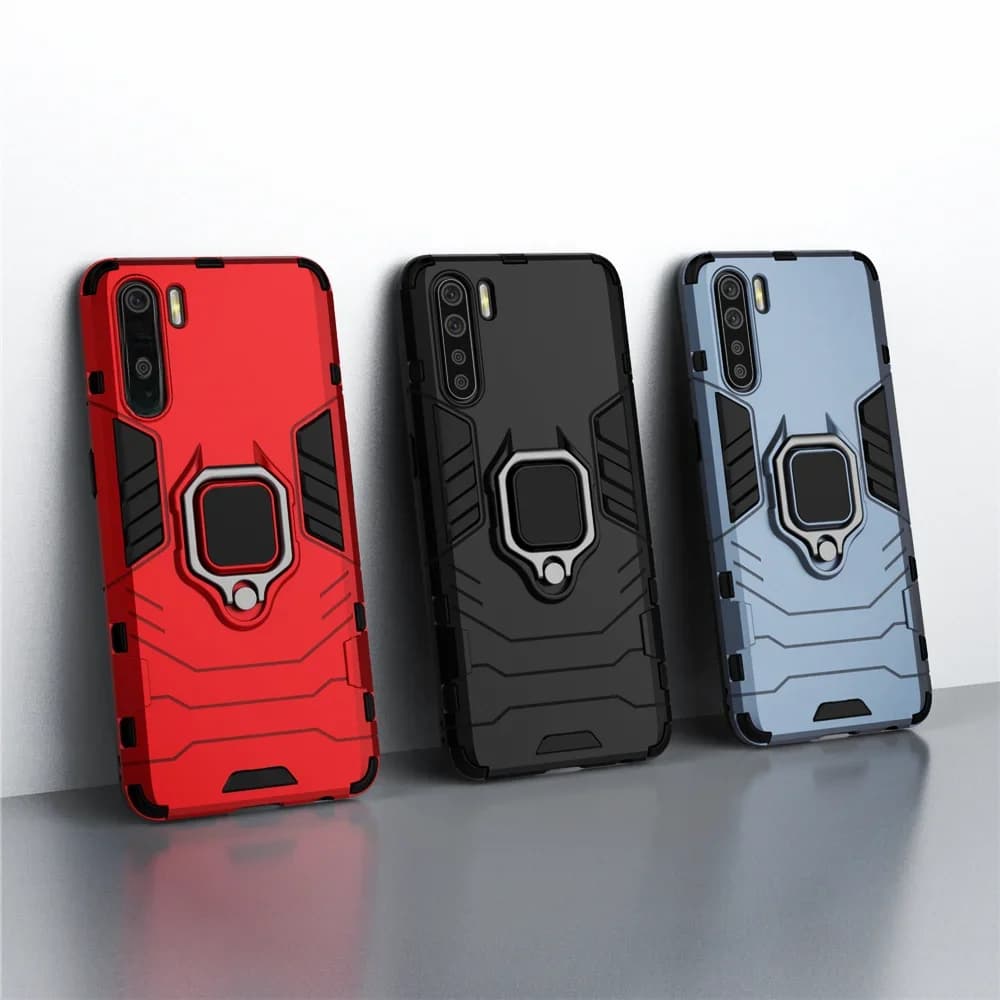 OPPO A91 Housse de protection rigide, étui porte-anneau, A91, Reno 3, 4G, F15, F 15, Funda Etui, porte-anneau 6.4"