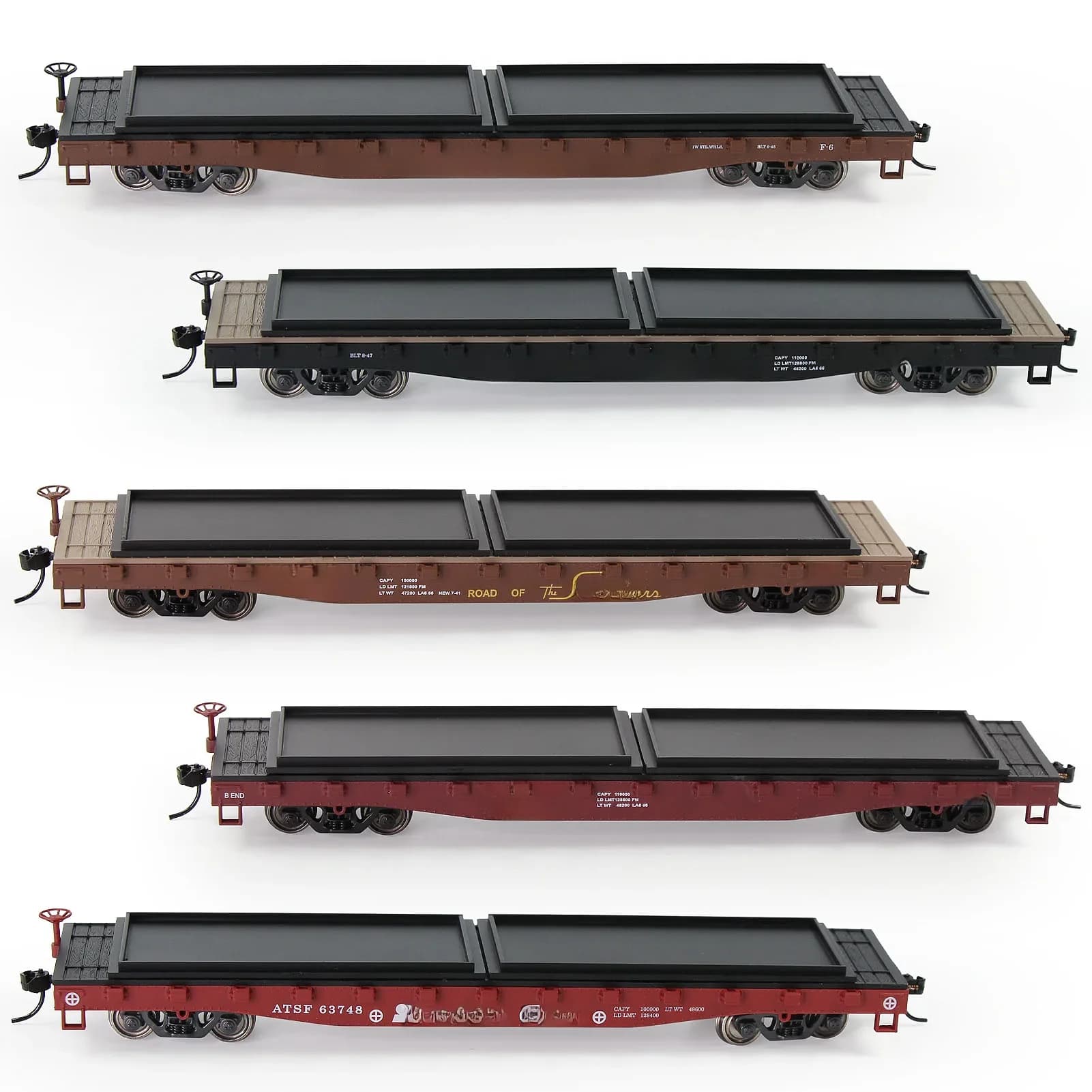 Evemodel 1 unité HO échelle 52 pieds voiture plate 1:87 voitures de fret de stock roulant C8741