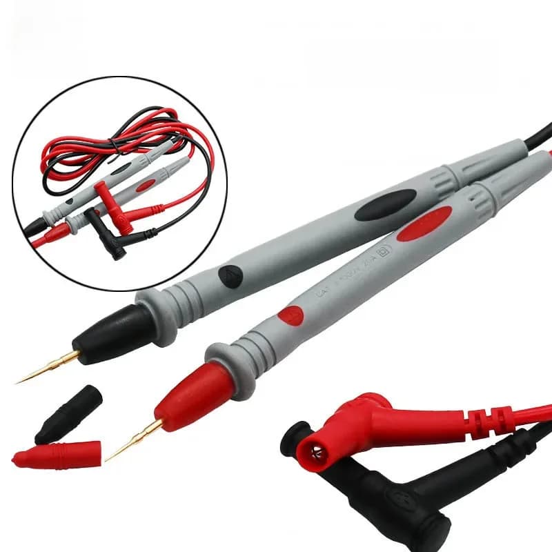 1 paire de fils de Test de sonde universels, broche pour multimètre numérique, pointe d'aiguille, testeur multimètre, sonde de plomb, câble de stylo 20A