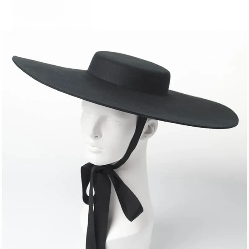 4 cm chapeau haut laine chapeau surdimensionné 15 cm grand bord haut peu profond haut peu profond fedora chapeau hommes et femmes chapeau haut plat nouveau grand bord chapeau
