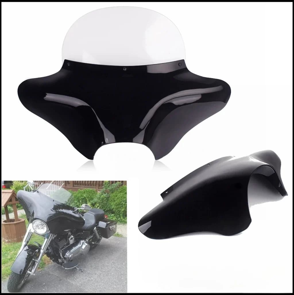 Pare-brise clair pour moto, carénage de vent pour Harley Road King, Softail, Honda VT, Yamaha XVS, Suzuki VL, 1990-2020