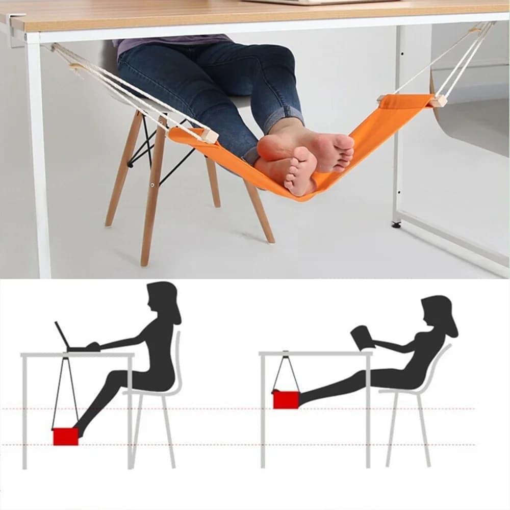 Hamac de pieds portable pour repos décontracté au bureau, extérieur, maison, jardin, camping