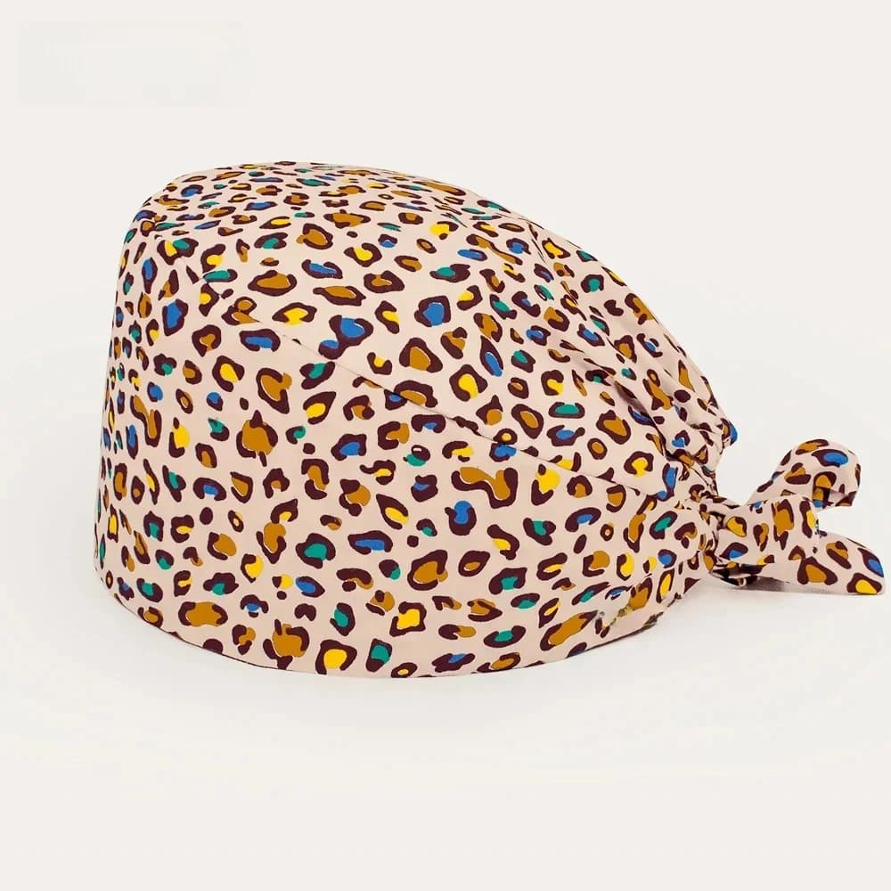 Casquettes de gommage imprimées à motif léopard, Station de Service de santé, agence de toilettage pour animaux de compagnie, chapeau de gommage de travail, chapeaux de beauté, chapeau d'allaitement