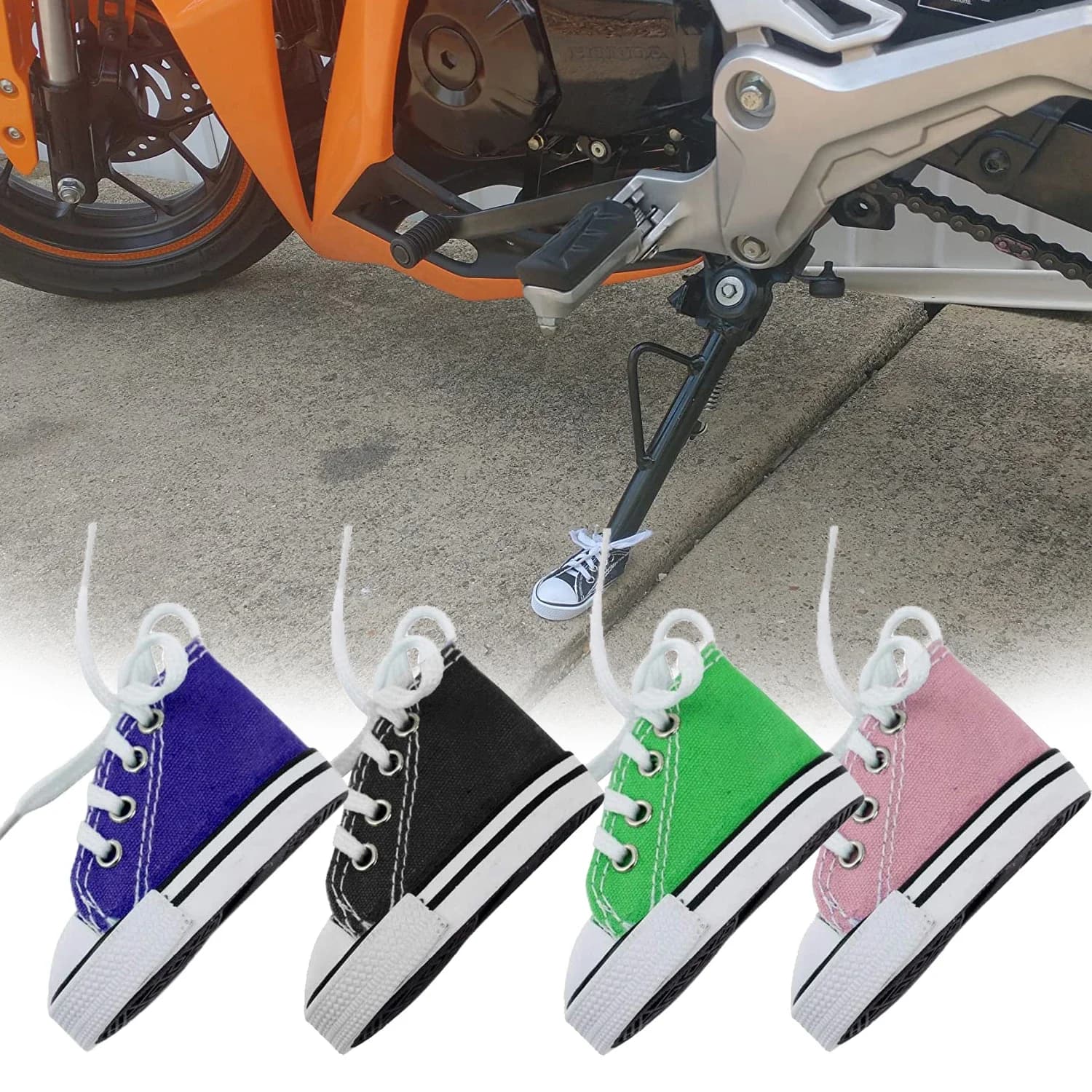 Support latéral en toile pour chaussures de moto, 1 pièce, Mini chaussures mignonnes, couvre-pied en forme de chaussure de vélo béquille latérale couvre-pied en forme de chaussure couverture de