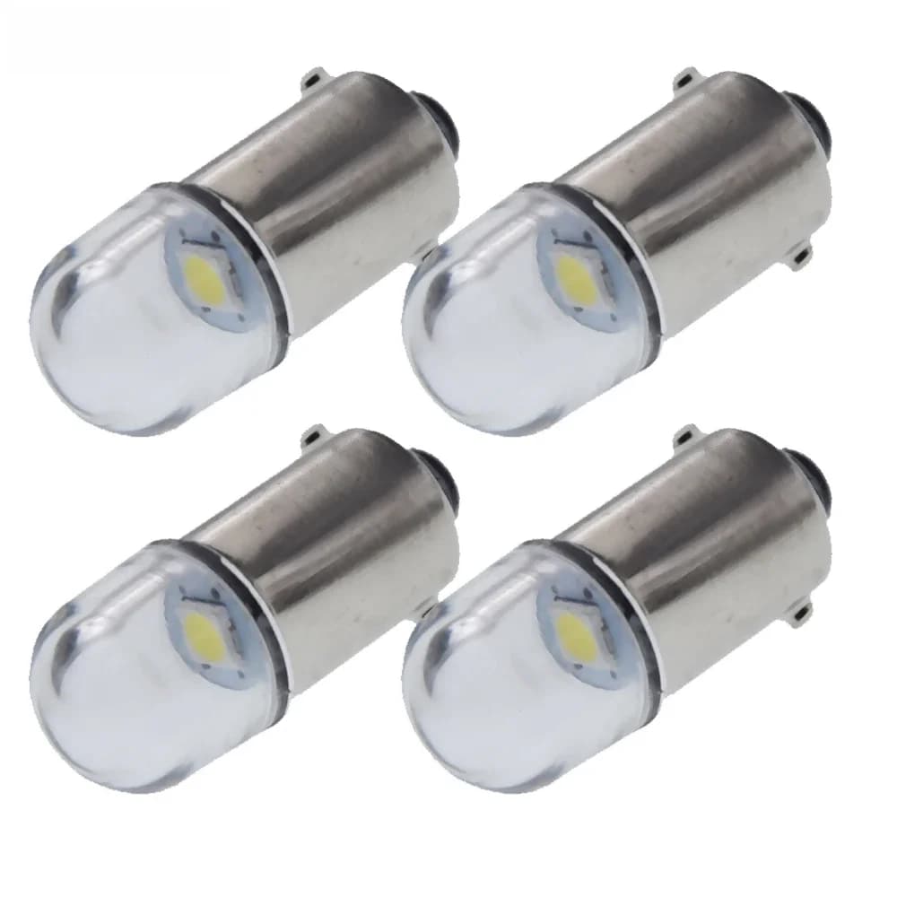 Ampoule LED BA9S T4W BAX9S H6W BAY9S H21W, 6V 12V, dôme intérieur de voiture, lumière de coffre, lampe Parker latérale de moto, chaud/blanc, 4 pièces