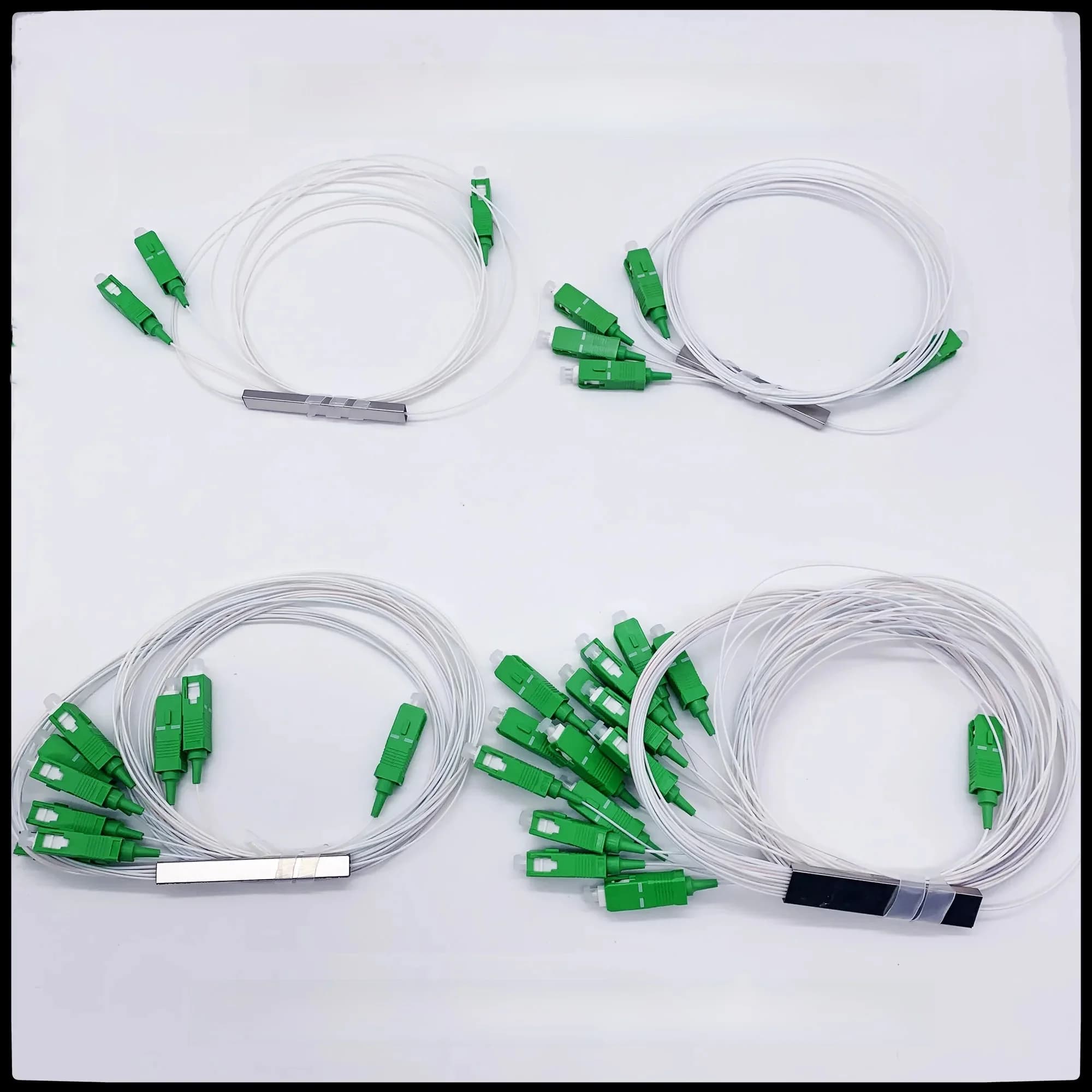 Séparateur de Fiber optique Opitc, 5 pièces, 10 pièces, 1x2 1 × 4 1 × 8 1 × 16 1 × 32, connecteur de Fiber optique, séparateur de Tube, connecteur SC APC