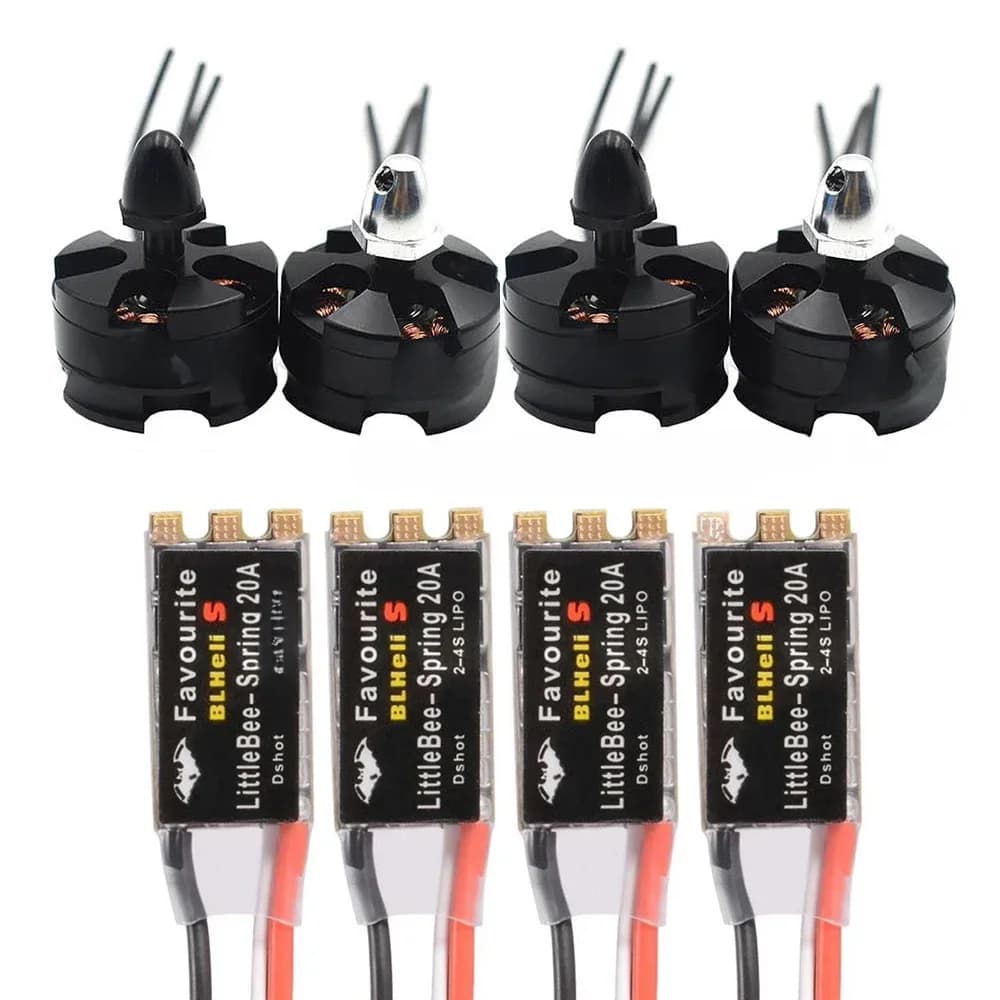 Moteur sans balais MT2204 2300KV 2204 CW/CCW et FVT Littlebee 20A BLHeli-s SPRING ESC pour FPV Racing Quad Motor FPV Multicopter