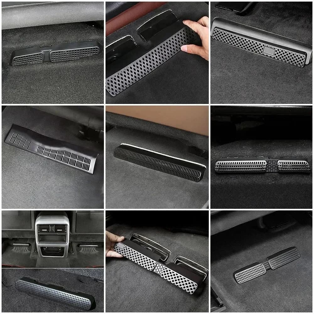 Pour Audi A3 A4 A5 A6 A7 Q2 Q3 Q5 Q7 Q8 sous le siège plancher arrière chauffage AC climatiseur conduit grille de sortie garniture de couverture