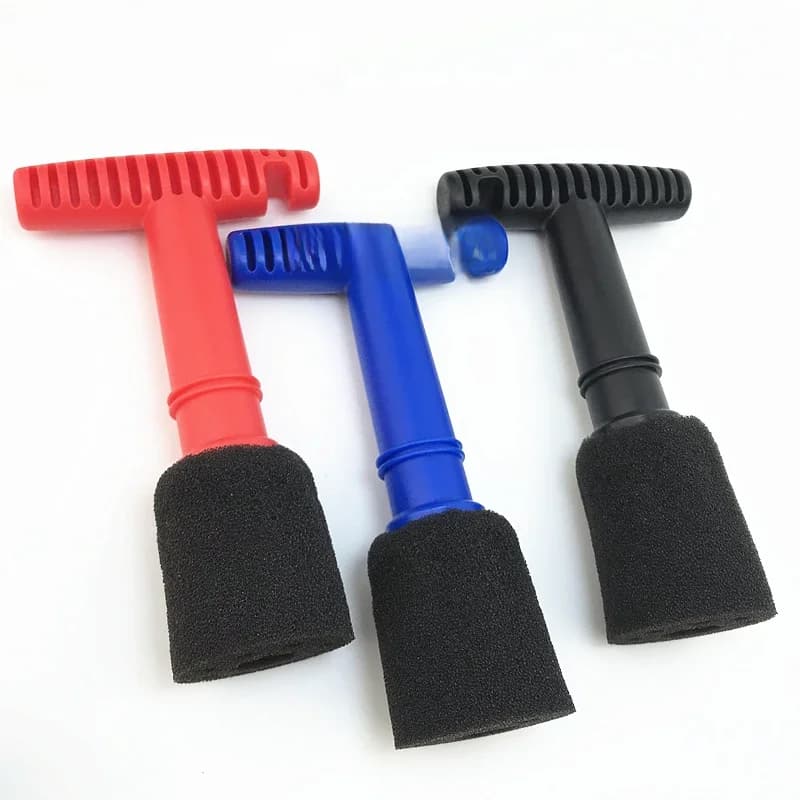 Lucullan Design Brosse de nettoyage de roue à écrou encastré en mousse avec poignée et éponge d'insertion amovible
