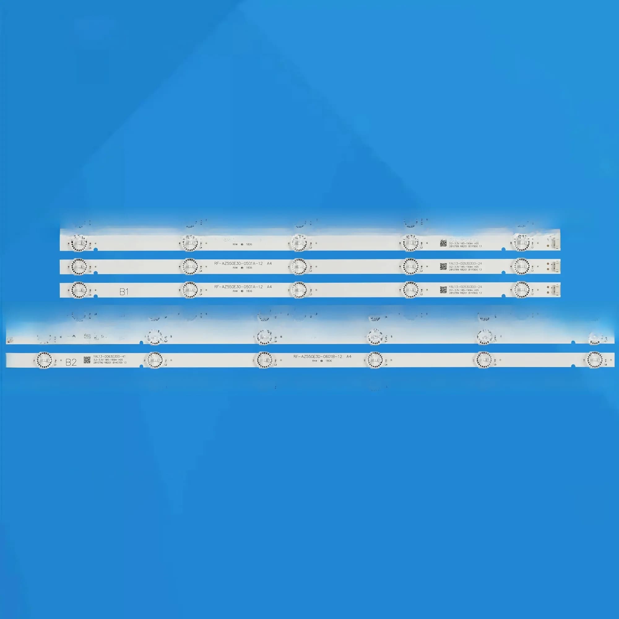 8 pièces/ensemble de bandes de rétroéclairage LED pour PTV55U21 55UJ6300 55UJ6000 55UJ6200 55UJ620V 55LJ620V RF-AZ550E30-0601B-12 0501A A4