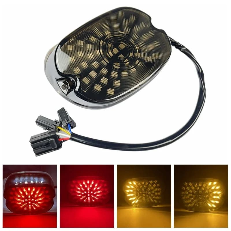 Feu arrière de moto LED feu arrière feu Stop feu arrière pour harley-davidson Sportster Softail Dyna pose vers le bas Super Glide