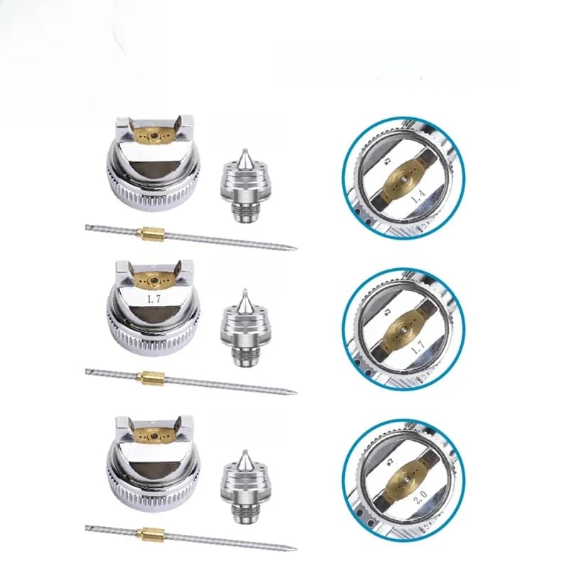 LearGPENG 1.4mm 1.7mm 2.0mm HVLP Pistolet à Peinture Buse illac Cap Kit Outil Pneumatique Pour H-827 Aérographe