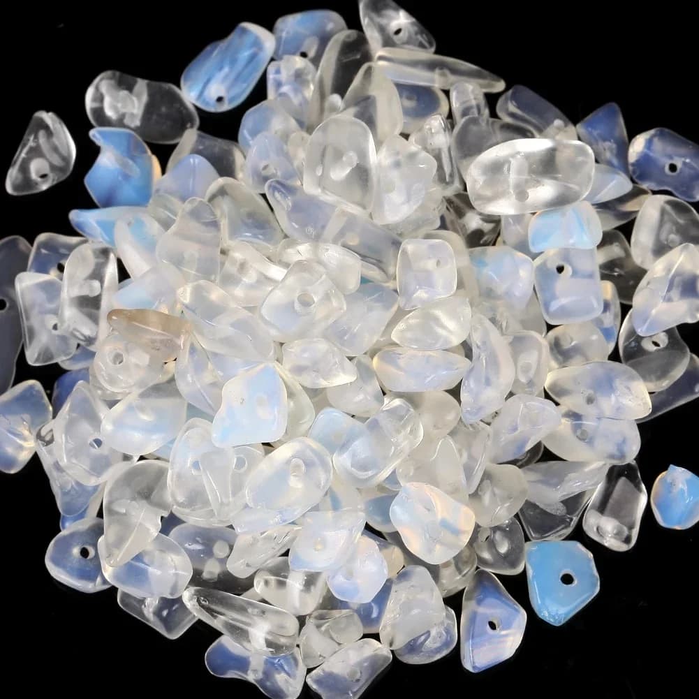 Perles en pierre opale blanche naturelle irrégulière, 16 pouces, pour la fabrication de bijoux, Bracelet, collier, accessoire