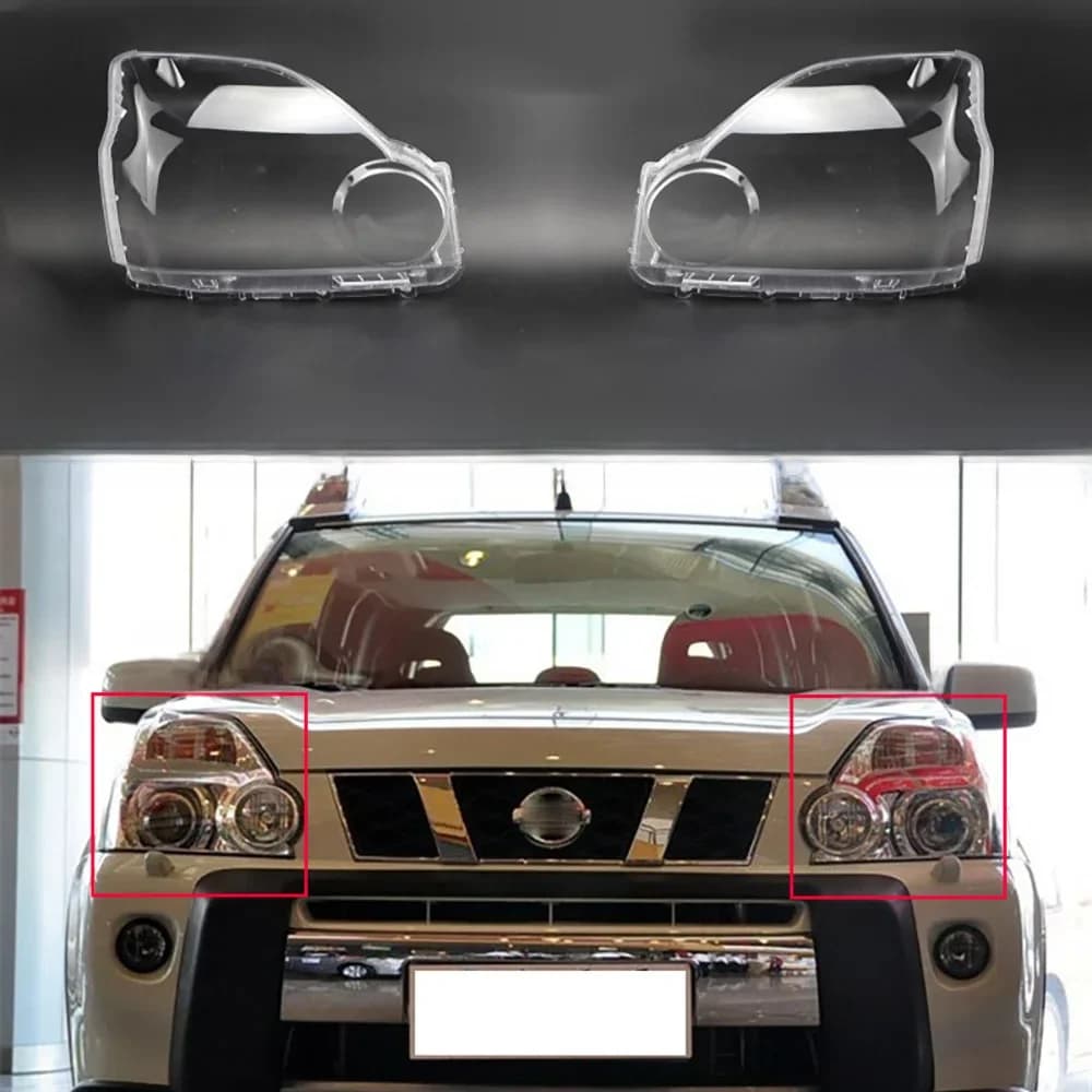Lentille de phare de voiture pour Nissan x-trail 2007 2008 2009 2010 2011, couvercle de phare de remplacement, coque de voiture