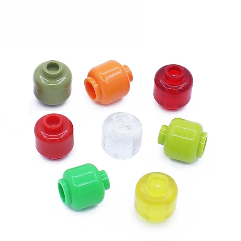 Marumine Head Plain Stud Encastré, Mini Mortgage Figure Brick Parts, DIY MOC Construction décennie ks, Accessoires, 3626, 30Pcs