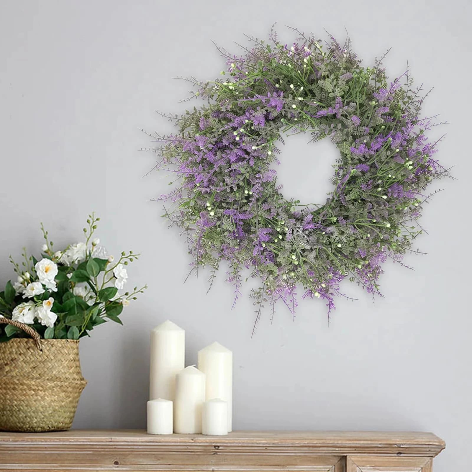 Guirxiété de porte de guirxiété de μartificielle, décoration extérieure de ferme, 18 po