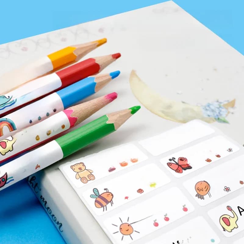 Autocollant pour étiquette nominative, autocollants personnalisés, étiquettes personnalisées imperméables, papeterie scolaire pour enfants, bouteille d'eau, crayon dinosaure
