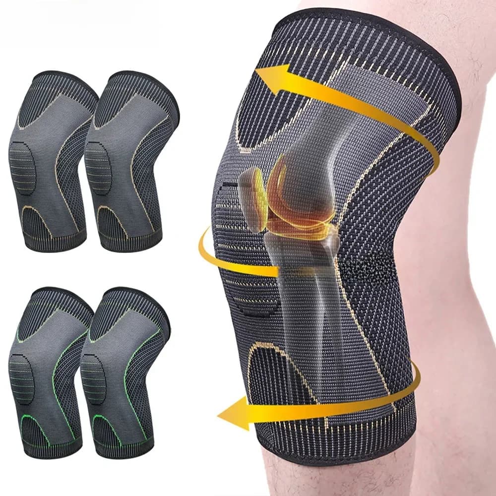 Genouillère, Manchon de Compression pour Hommes et Femmes, Soutien du Genou pour la Course à Pied, l'Entraînement, la Gym, la Randonnée, les Sports