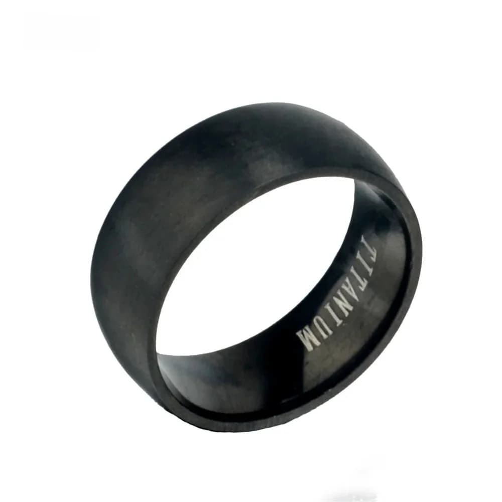Bten – bague en titane noir pour hommes, finition mate, bijoux de fiançailles classiques pour hommes, bandes de mariage