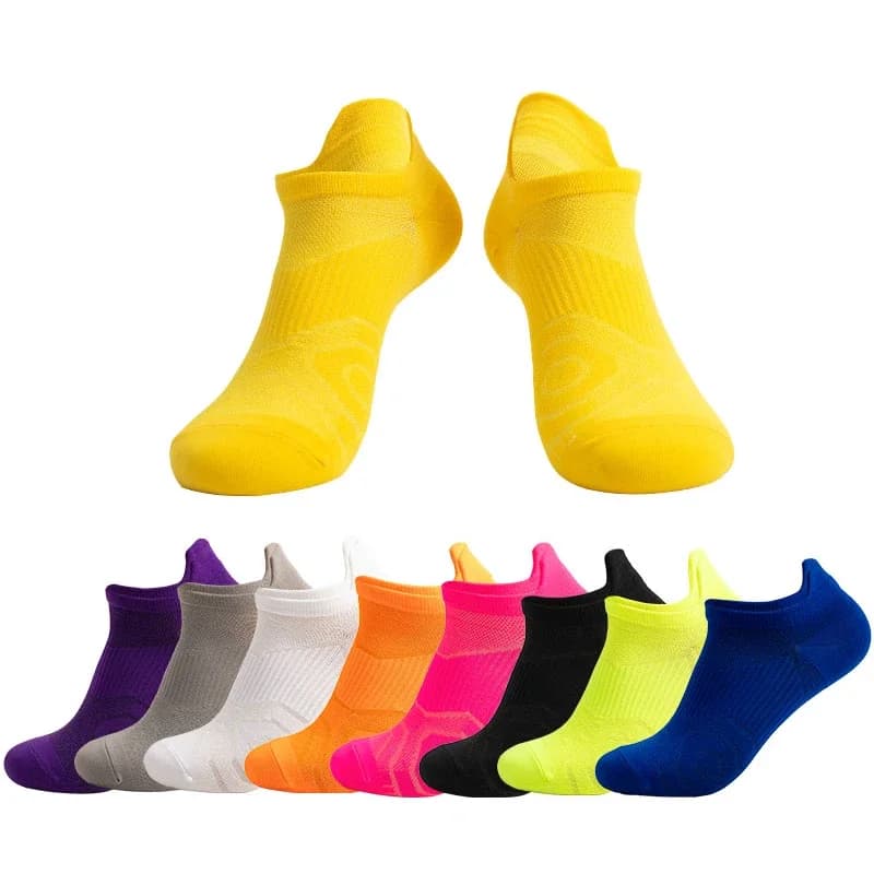 Chaussettes de sport pour hommes et femmes, respirantes, antidérapantes, pour la course à pied, le basketball, le cyclisme, la marche, en coton, athlétiques, anti-transpiration.