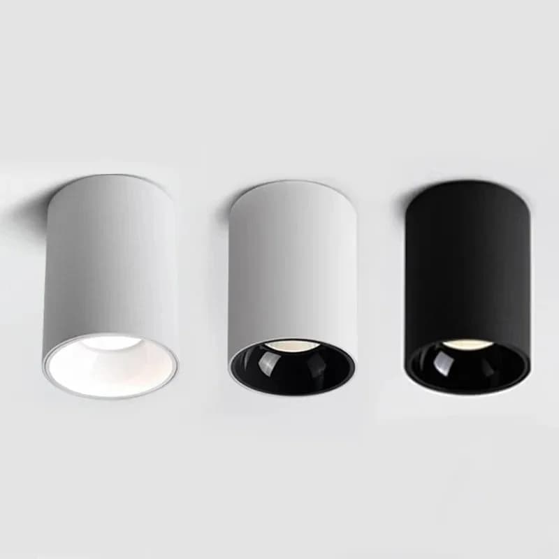 Plafonnier LED COB à montage en surface, intensité variable, 7W/9W12W/15W/20W/24W AC110V/220V, éclairage domestique blanc chaud/froid