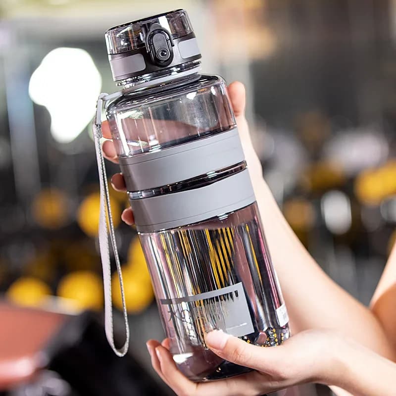 Bouteille d'eau étanche sans UZSPACE-BPA, grande bouteille d'eau pour la salle de sport, le fitness ou le sport en plein air, 1 L