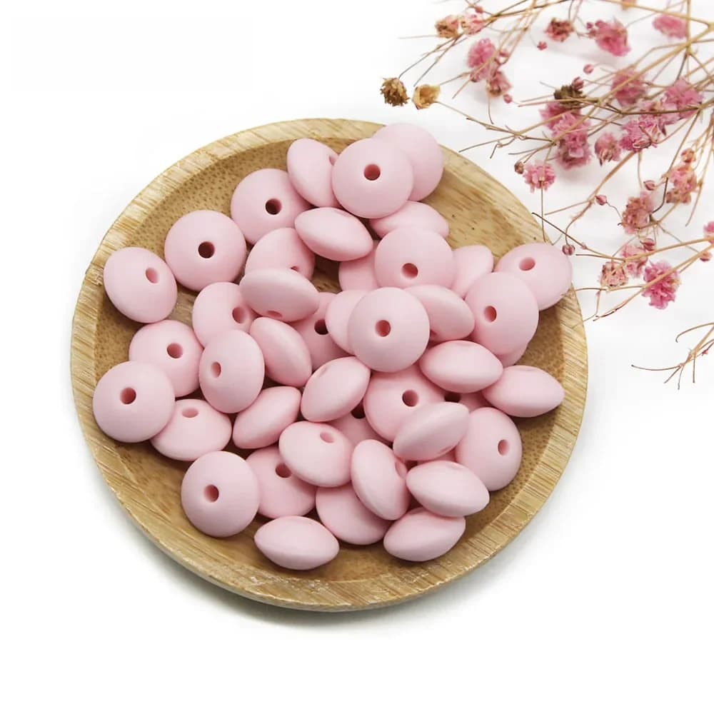 Mignon-idée bébé Silicone lentilles perles 100 pièces bébé boulier lentilles perles de dentition infantile sucette chaîne soins jouets accessoires cadeau