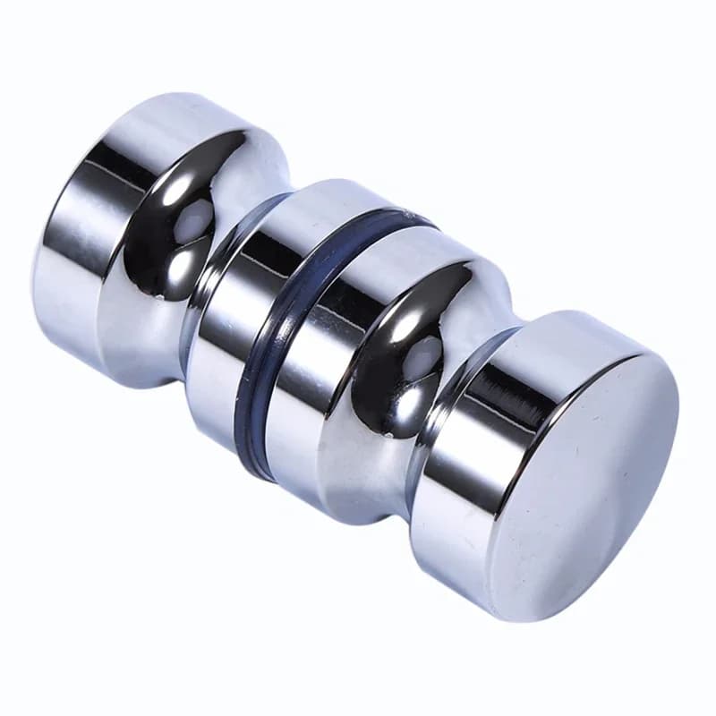 Poignée de porte en alliage d'aluminium 1.1 "Dia, poignée de porte en verre simple, pour salle de bains, douche, poignée d'armoire vis matériel de maison, quincaillerie