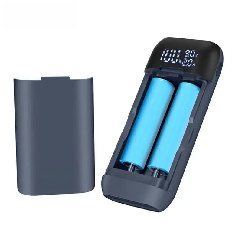 18650 boîtier de chargeur de batterie bricolage boîte de batterie externe QC3.0 PD 18W étui de charge rapide pour 18650 217000 Boîtier de chargeur de batterie au lithium 20700
