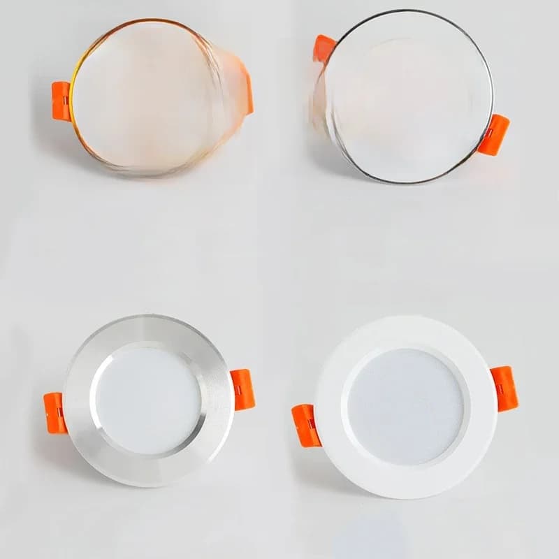 LED Downlight 220V Dimmable trois couleurs gradation 5W 7W 9W 12W 15W encastré LED plafonnier Downlight lumière froide chaude lampe blanche
