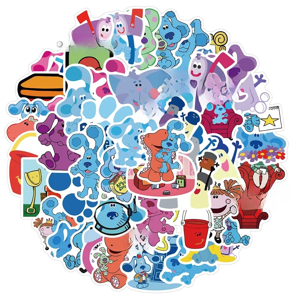 10/30/50pcs piquets bleus mignon dessin animé animaux autocollants décalcomanie enfants jouet bricolage ordinateur portable guitare bagages vélo étanche Anime autocollant