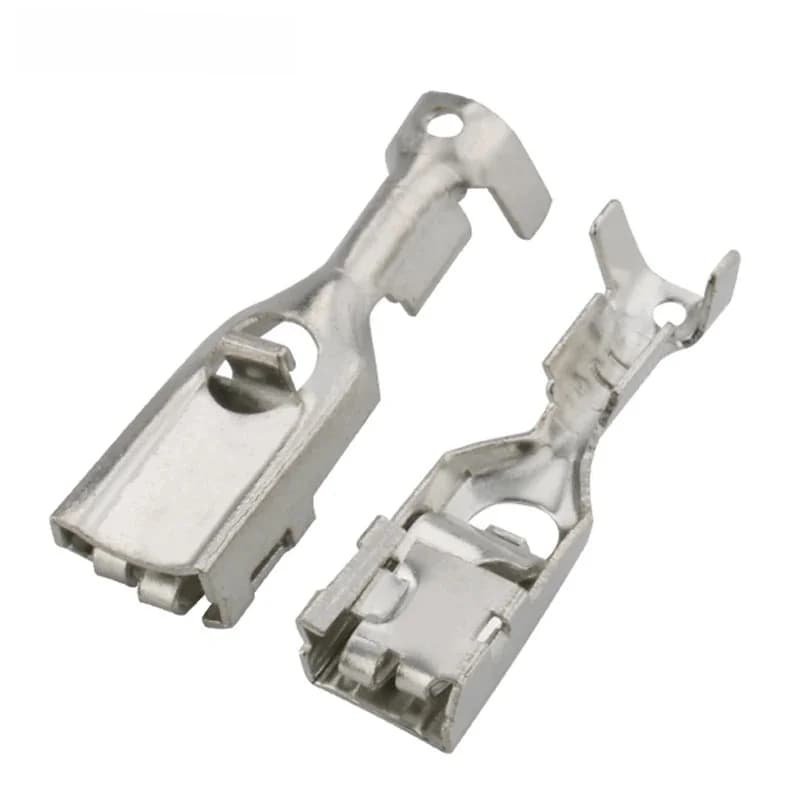 Connecteur femelle pour câblage automobile, série 4.8mm, en laiton étamé, 20 pièces, 142686-2