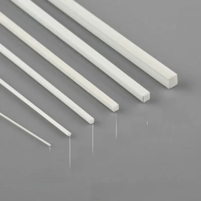 Bâton de tige en plastique carré blanc ABS, 2/5/10/25/50 pièces, pour la fabrication de modèles d'architecture, matériel de modèle, accessoires de bricolage, fournitures de découpe
