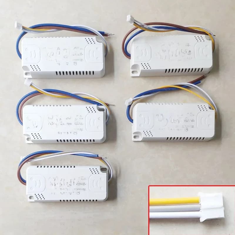 Adaptateur de pilote LED pour remplacement de plafonnier, 3 couleurs, AC 220V, non isolé, 12W-140W