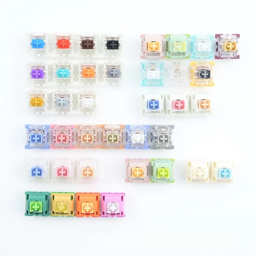 Outemu – testeur de commutateurs pour clavier mécanique, bleu rouge marron noir violet vert or argent, axe blanc silencieux, jeu personnalisé