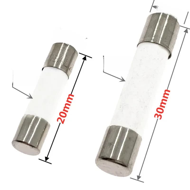 Fusibles à tube à soufflage rapide, fusibles en céramique, 250V, 0.1, 0.2, 0.3, 0.5, 1, 2, 3, 4, 5, 6, 8, 10, 15, 20, 25, 30A, vente, lot de 10 pièces
