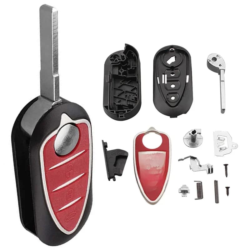 Coque de clé de voiture à distance à 3 boutons, lame non coupée, étui pliable pour clé de voiture, adapté à Alfa Romeo Mito Giulietta 159 GTA