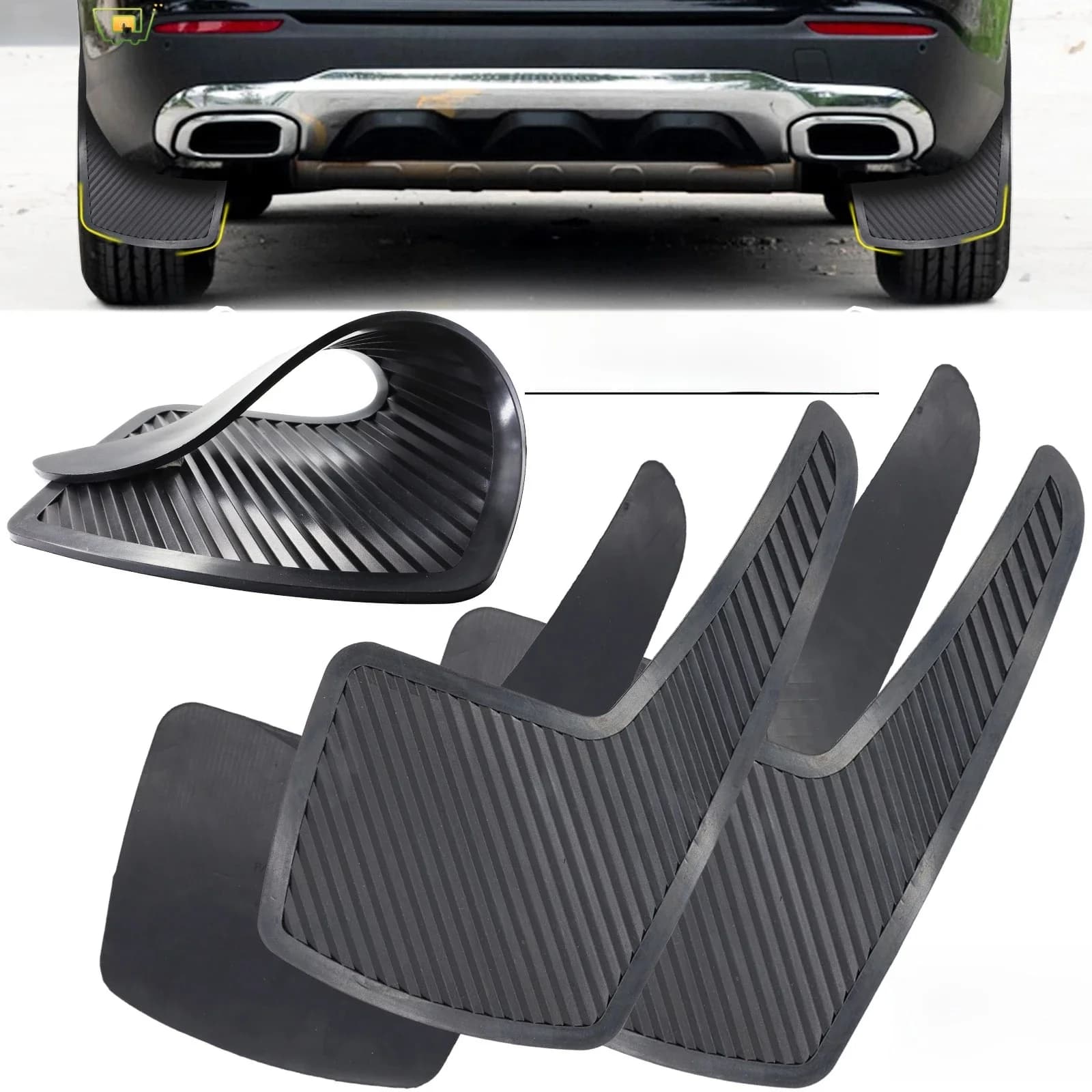 Garde-boue universel en caoutchouc, 4x, pour Peugeot FIAT Citroen AUDI KIA Buick Renault Ford Mazda 2 3 4 5