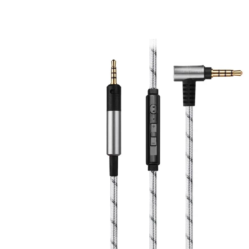 Câble audio en nylon avec micro pour sac à dos Sennheiser, OCC, HD595, 558, HD598, Cs, SE, HD599, 518, 569, 579, HD 2.20S, 2.30i, 2.30g, HD 560S, HD 620S
